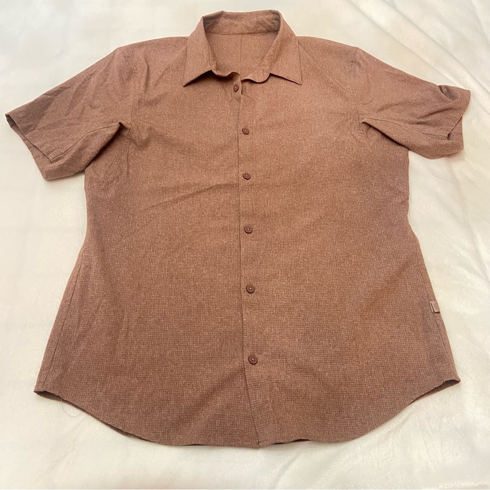 lululemon athletica Brown Casual Button Down Shirt - Picture 2 of 10